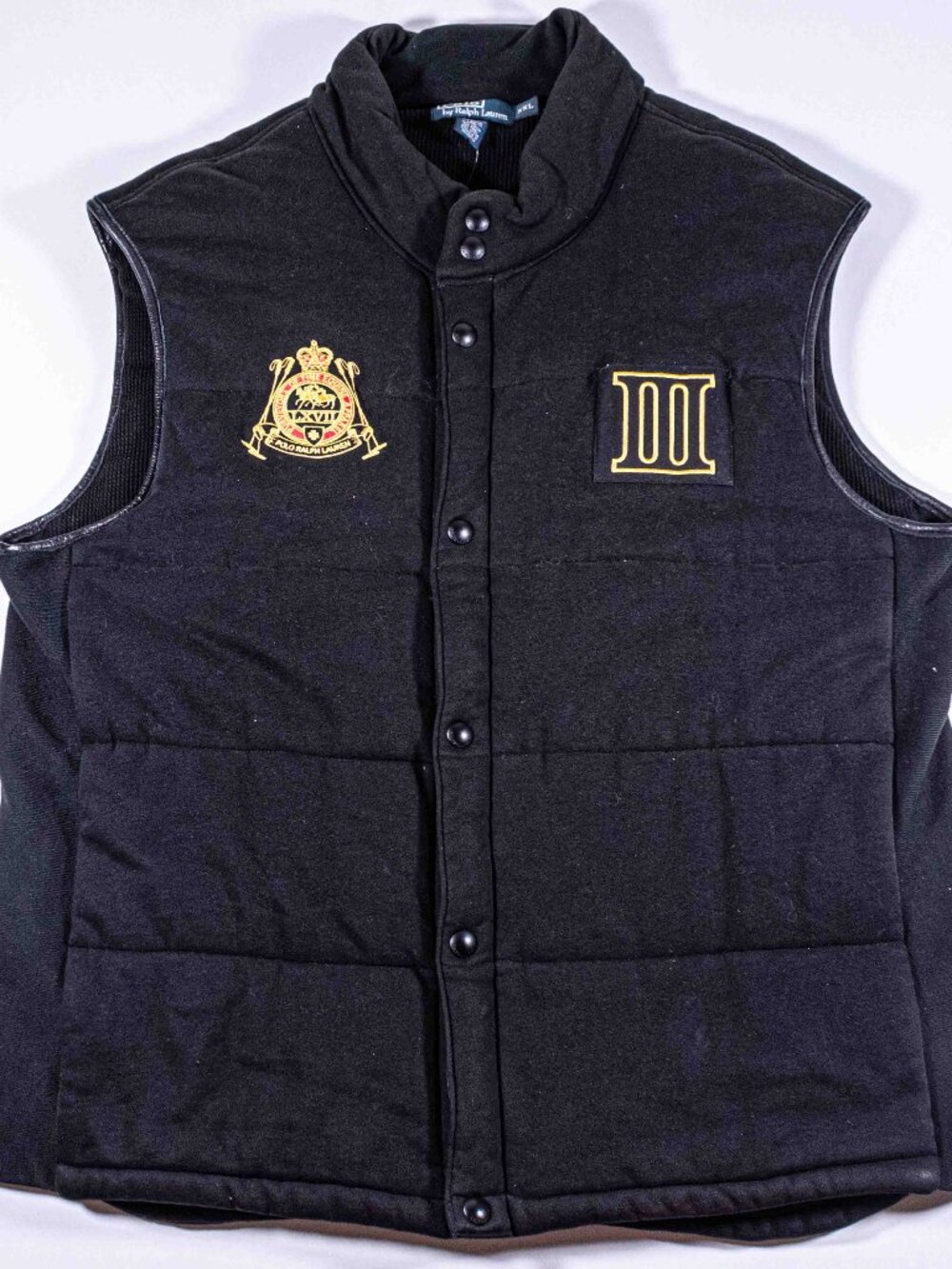 Polo Ralph Lauren Argentina RLPC Puffer Vest Mens XXL Crest Embroidery Black